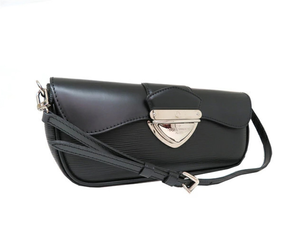 LOUIS VUITTON Bag Pochette Montaigne Epi Noir Black